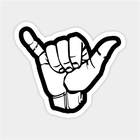 Surf shaka hand bright wall and art print shaka brah hand sign gesture ...