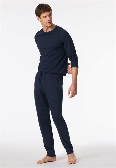 Hose lang Bündchen nachtblau - Mix+Relax | SCHIESSER