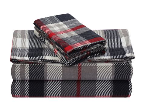 Feather & Stitch NY Plaid 100% Cotton Flannel Sheet Set & Reviews | Wayfair