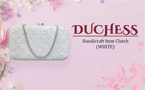 DUCHESS Women Handicraft Item Clutch (White) (000604Bg) : Amazon.in ...