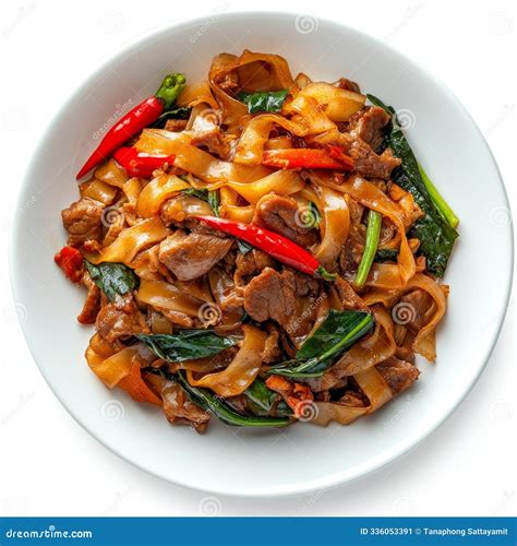 Aromatic And Flavorful Pad Kee Mao A Popular Thai Street Food Dish ...