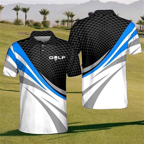 Men's Striped Sports Polo Shirts Golf Shirt Short Sleeve Polo Shirts ...