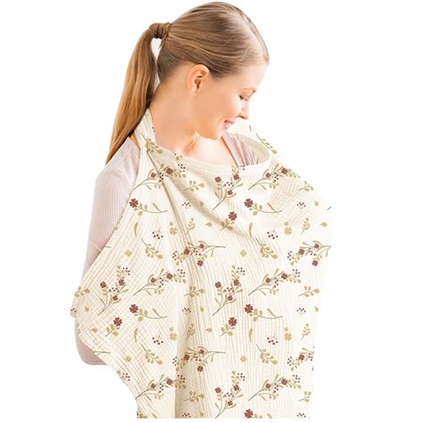 Amazon.com : Konssy Muslin Nursing Cover for Baby Breastfeeding ...