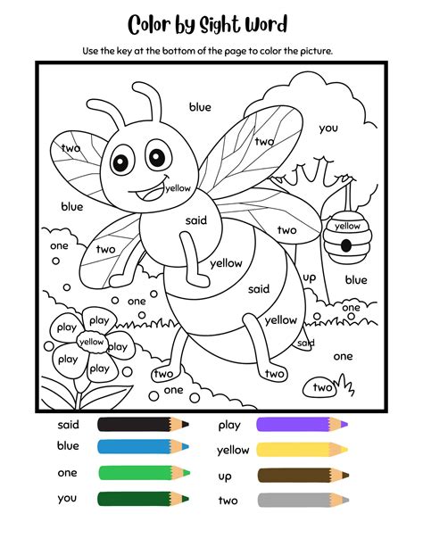 Sight Word Coloring Pages Kindergarten Free [2025]