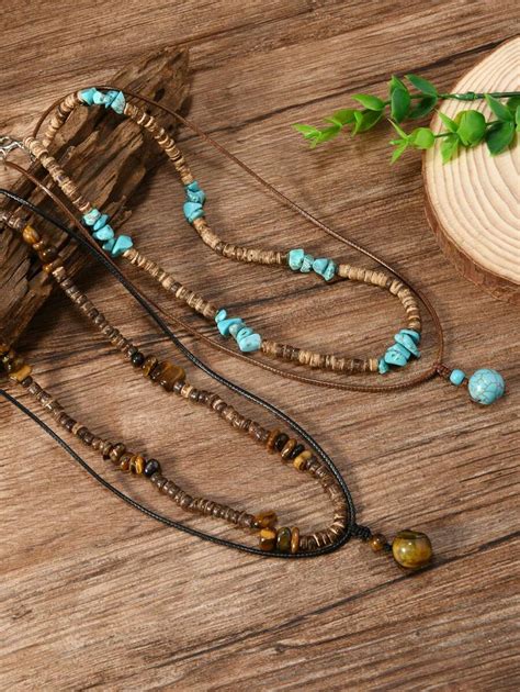 1 Set Bestselling New Tiger Eye Stone, Imitation Turquoise, Coconut ...