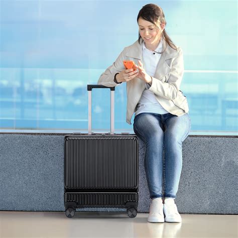 Jetsetter Polycarbonate Carry-On Luggage Suitcase Eight Spinner Wheels ...
