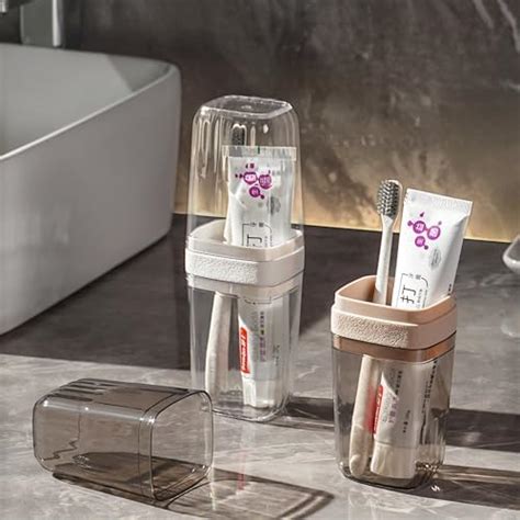 RIANZ Transparent Portable Toothbrush, Tongue Cleaner, Toothpaste ...