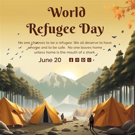 Refugee Day concept group of people carrying their backpacks and ...