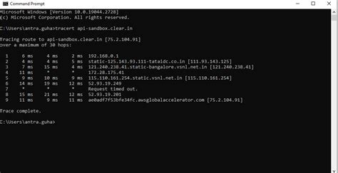 How to check hostname reachability? - ClearTax Docs