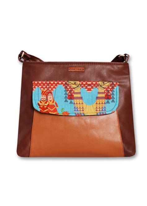 Get Tribal Printed Flap Brown Cross-Body at ₹ 999 | LBB Shop