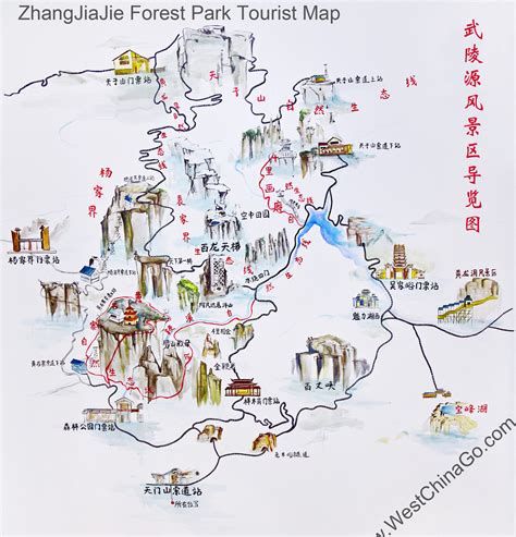 Map Of China Zhangjiajie