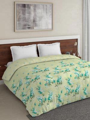 Buy Ddecor Live Beautiful Turquoise Blue Polyester 1 Double Comforter ...