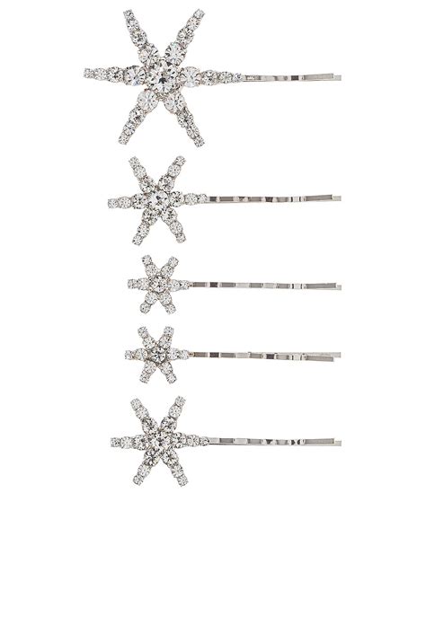 Jennifer Behr Vespera Bobby Pin Set in Crystal | REVOLVE