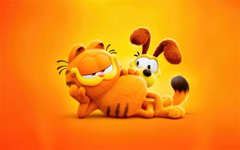 Odie and Garfield in The Garfield Movie 5K Wallpaper