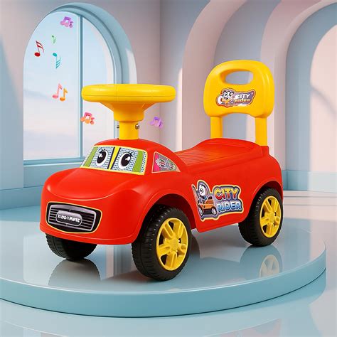 Kidsmate City Rider Musical Ride-On Car for Kids | Fun & Safe Baby Push ...