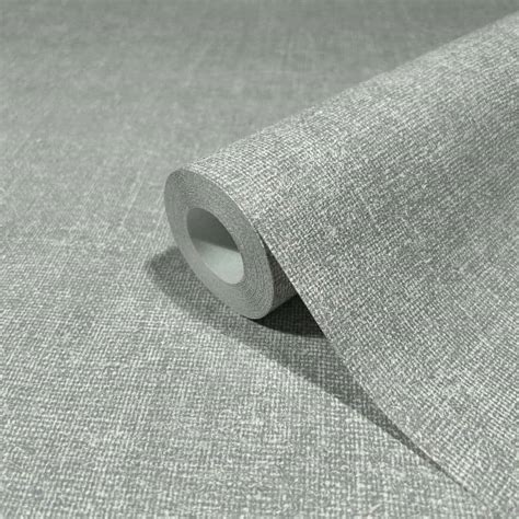 non-woven wallpaper in modern textured plain green, grey solid colour ...