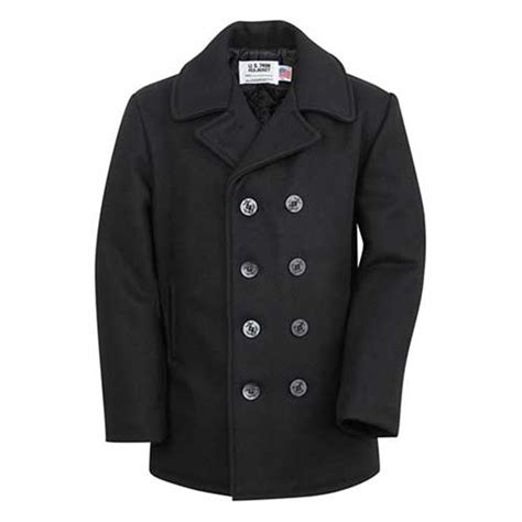 Schott Classic Melton Wool Navy Peacoat | Sherper's