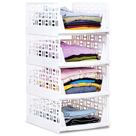 Freshwind Plastic Wardrobe Organizer for Clothes Toys, Books/Foldable ...