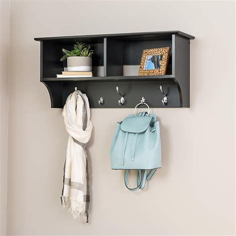 Prepac Black 5-Hook Wall Mounted Coat Rack in the Coat Racks & Stands ...