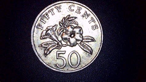 1990. 50 Cent Singapore Obverse Double/Triple Die Errors - Coin ...