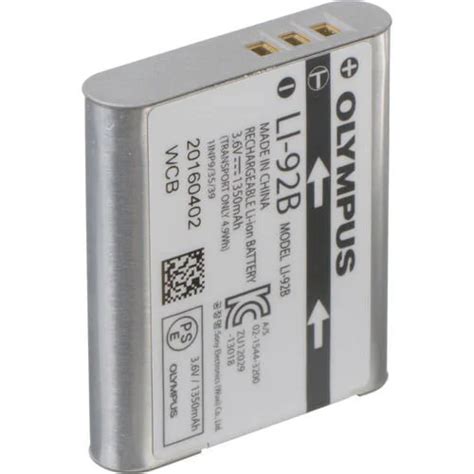 Buy Olympus LI-92B Rechargeable Lithium-Ion Battery (3.6V, 1350mAh ...