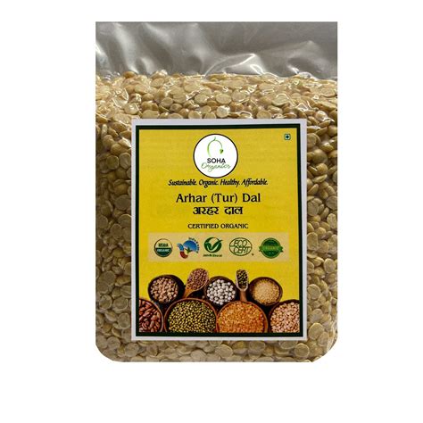 SOHA ORGANICS - Organic Arhar Dal (500g) : Amazon.in: Grocery & Gourmet ...