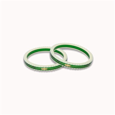Beautiful Green Colour Gold Bangles In Pair – Khushbu Jewellers