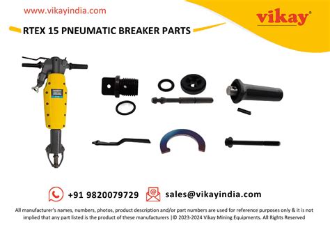 RTEX 15 Pneumatic Breaker Spare Parts