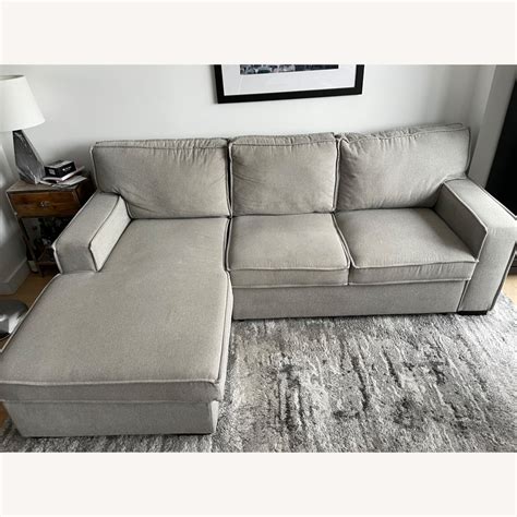 Bob's Discount Furniture Gray Sectional Sleeper - AptDeco