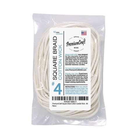 PremiumCraft Square Braid Cotton Candle Wick - #4 : Amazon.in: Home ...