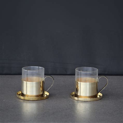 Borosil Fitted Brass Tea Cups – Indian Bartan