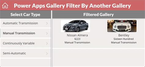 Image result for Power Apps Gallery Example