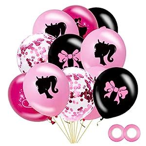 44 PCS Princess Balloons Pink Girls Latex Balloons Fairy Princess ...