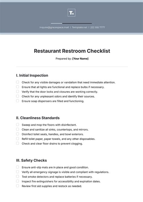 Image result for Restaurant Checklist