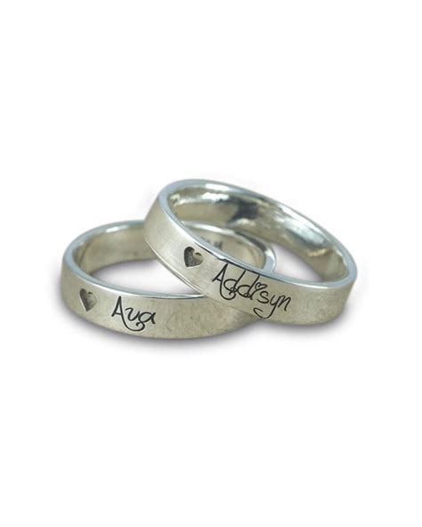 Personalised 925 Sterling Silver Promise Couple Rings – Deflossysilver