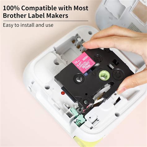 Buy Label Maker Tape 12mm 0.47 Berry Pink Replacement for Brother P ...