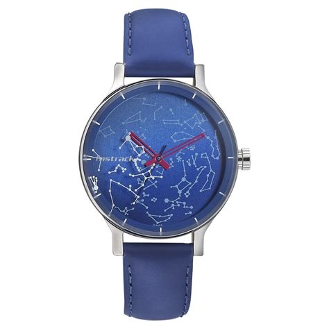 Buy Online Fastrack Space Rover Quartz Analog Blue Dial Leather Strap ...