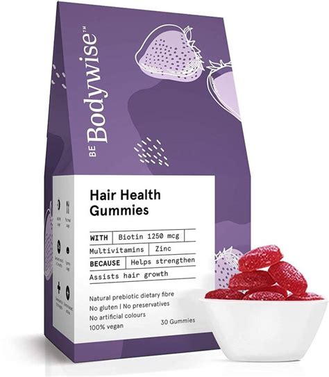 Bodywise Biotin Hair Gummies | Reduce Hair fall & Regrow Hair | Added ...