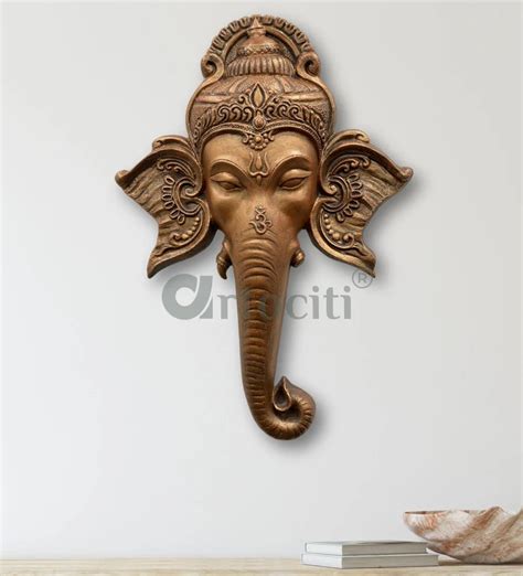 Buy Lord Ganesha Face 3D Wall Art Online - Artociti