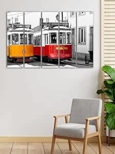 999STORE modern City and Train landscape paintings wall decor Wall Art ...
