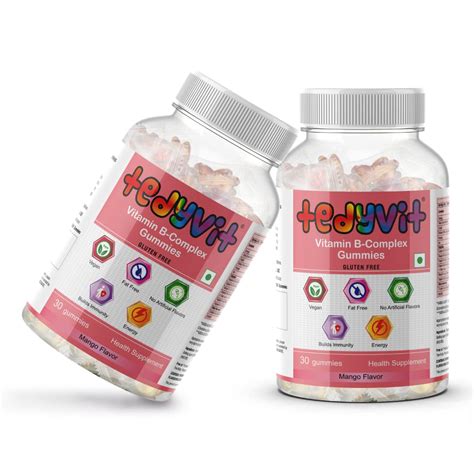 Tedyvit Vitamin B Complex Gummies | Multivitamin, B12, B6, B5, B1 ...