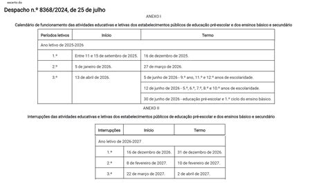 2025/25: Calendário Escolar - APEVI | Associação de Pais da Escola da ...