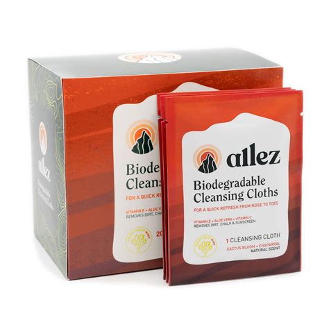 Buy allez outdoor Biodegradable Cleansing Cloths Natural -Based Face ...