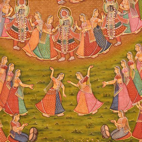 A premium handcrafted Maha Raas Leela Pichwai painting