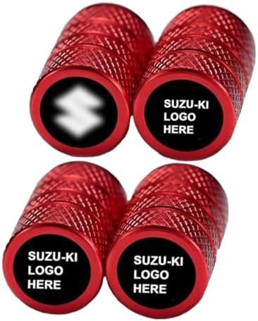 Greenworld Premium Red Metal Car Tyre Valve Cap Air Cap Car Tyre Valve ...