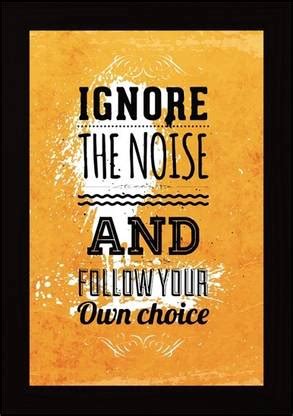 Posterskart Motivational Quote Framed Poster 'Ignore The Noise' Paper ...