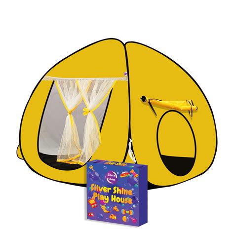 Buy Silver Shine Foldable Delightful Patterns Popup Kids Play Tent ...