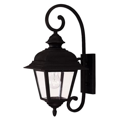1-Light 19.5-in Textured Black Outdoor Wall Light in the Outdoor Wall ...