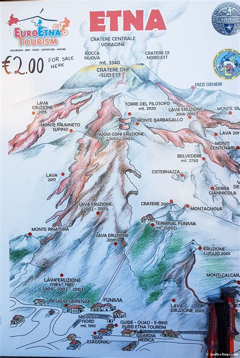 Mapa Del Monte Etna A) Map Of Southern Italy, Showing The Location Of