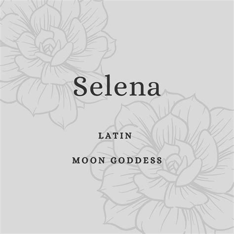 Baby Name Selena - Latin Moon Goddess Album Cover